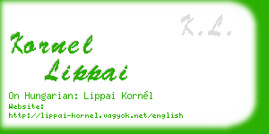 kornel lippai business card